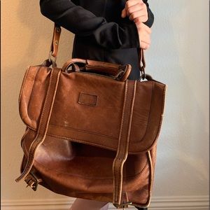 Brown leather Satchel men/women
